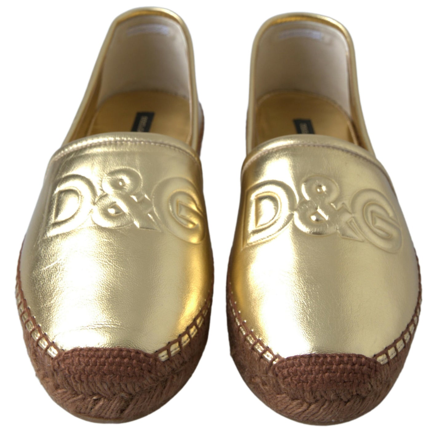 Espadrilles aus Leder „Golden Elegance“