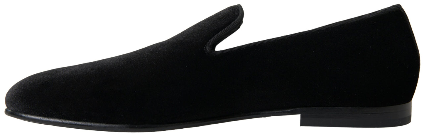 Elegante schwarze Samt-Loafer für Herren