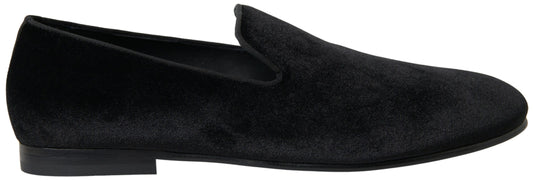 Elegante schwarze Samt-Loafer für Herren