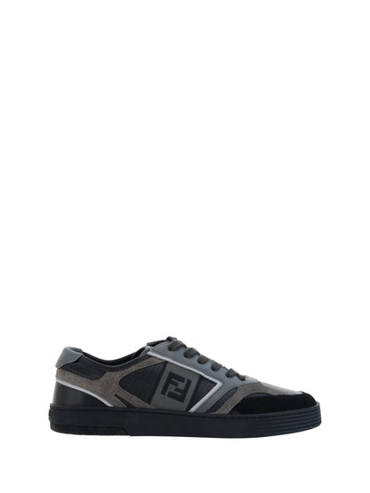 Sneakers basse in pelle di vitello nera