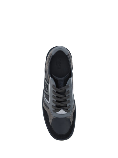 Sneakers basse in pelle di vitello nera