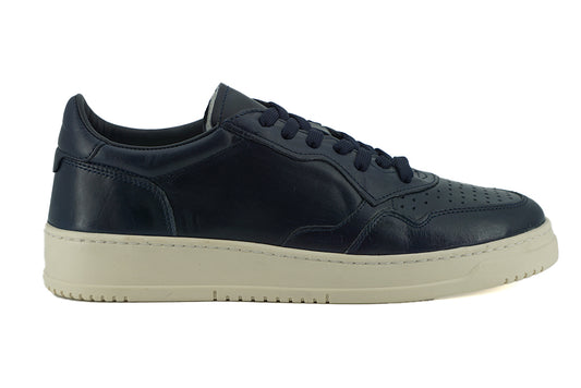 Sneakers basse in pelle blu navy