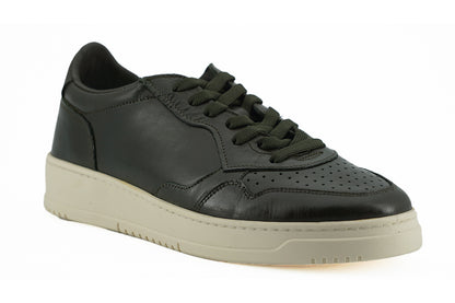 Sneakers basse in pelle marrone scuro