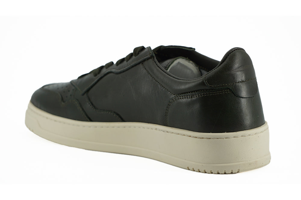 Sneakers basse in pelle marrone scuro