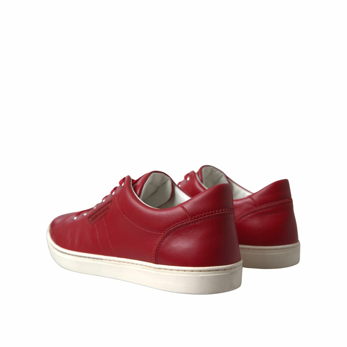 Elegante rote Low Top Sneakers aus Leder