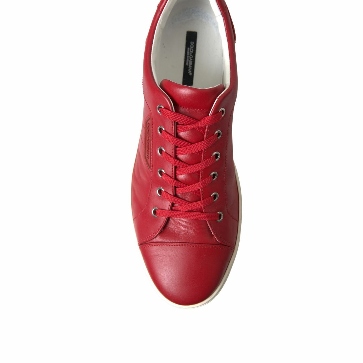 Elegante rote Low Top Sneakers aus Leder