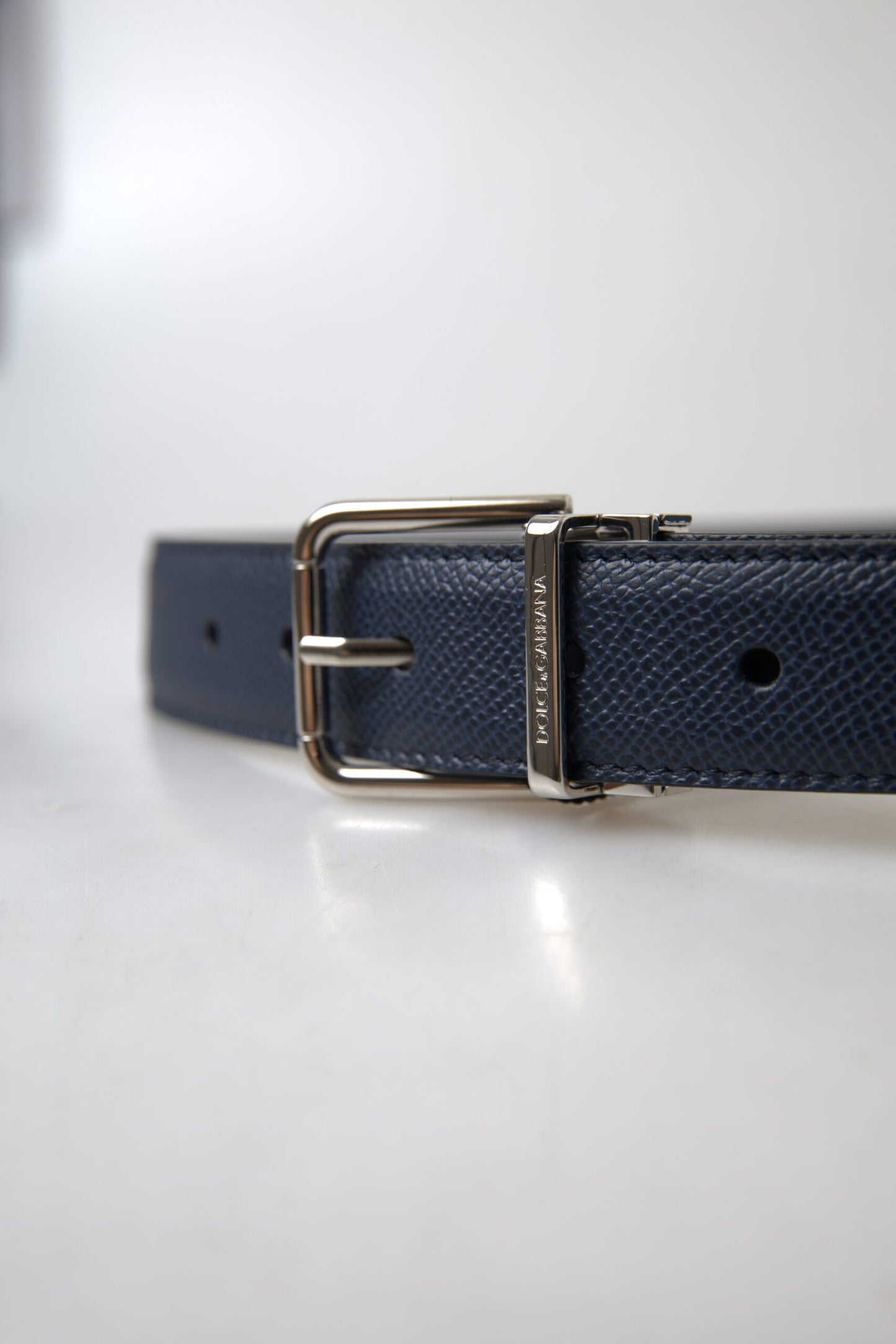 Dolce & Gabbana Aquamarine Blue Leather Belt