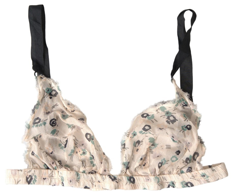 Reggiseno bikini intimo floreale beige