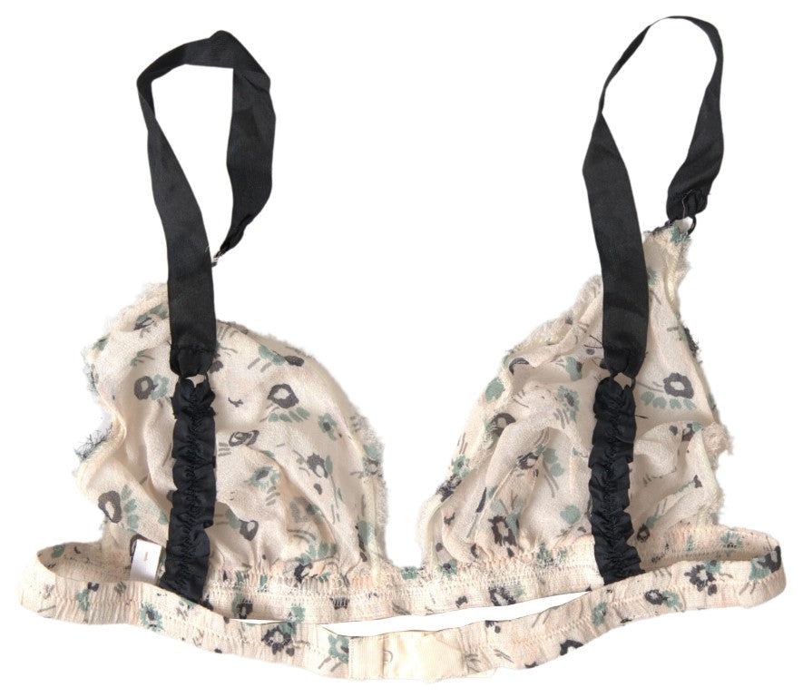 Reggiseno bikini intimo floreale beige