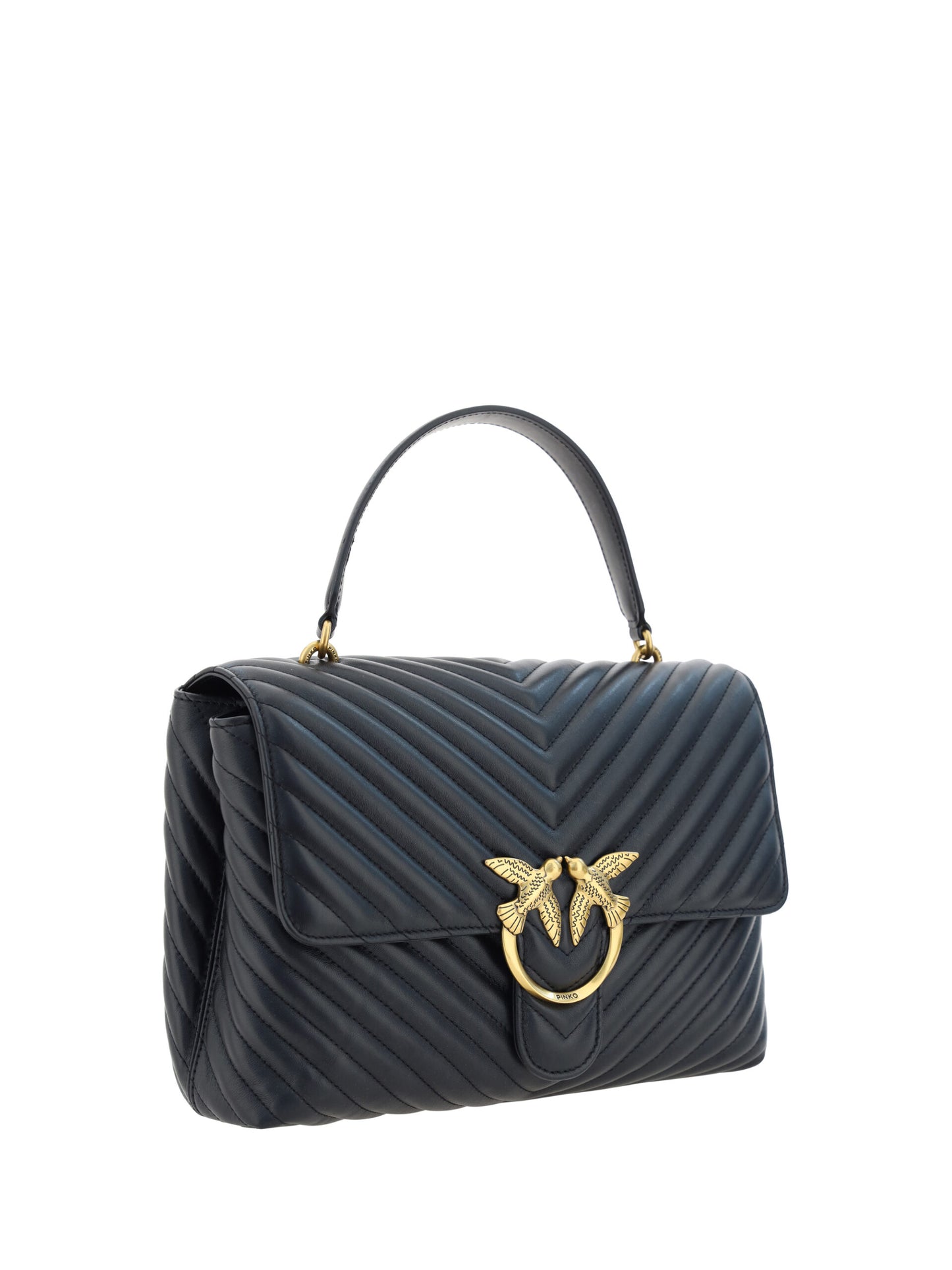 Borsa Love Lady in pelle di vitello nera