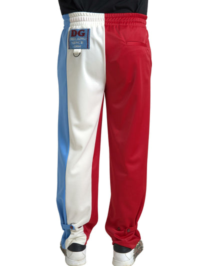 Pantaloni sportivi da uomo in poliestere multicolore