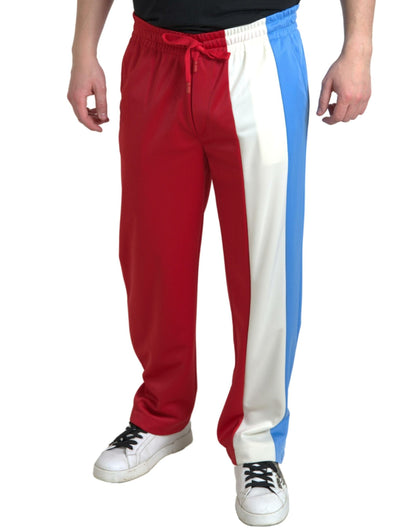 Pantaloni sportivi da uomo in poliestere multicolore