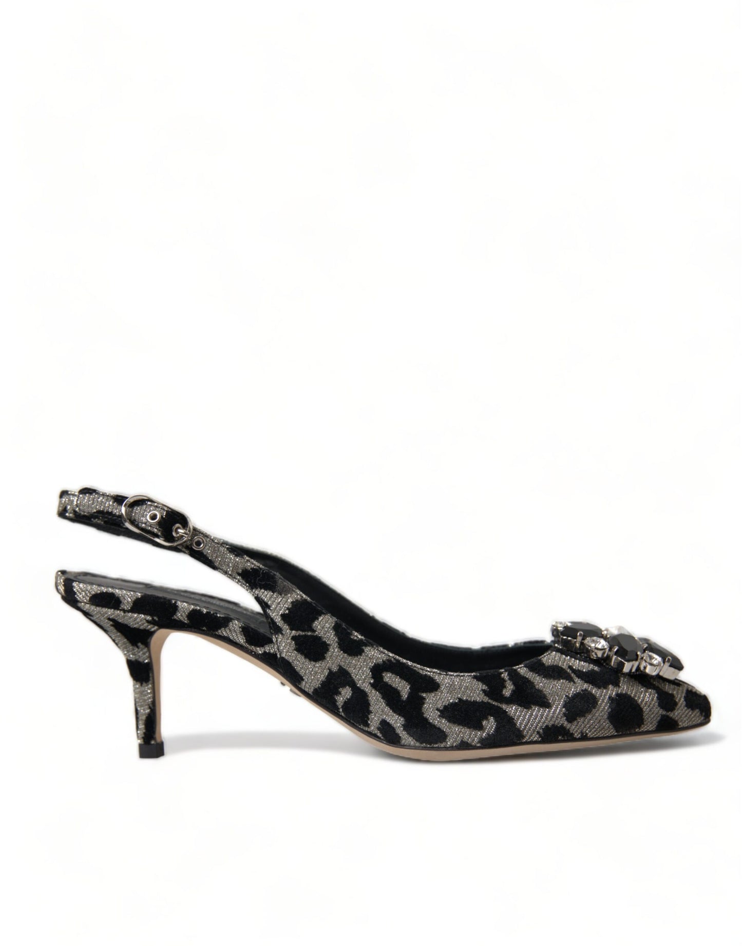 Pumps mit Slingback-Absatz und Leopardenmuster