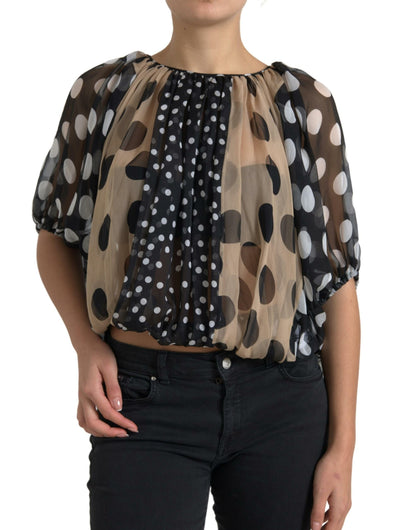 Elegant Polka Dot Silk Blouse