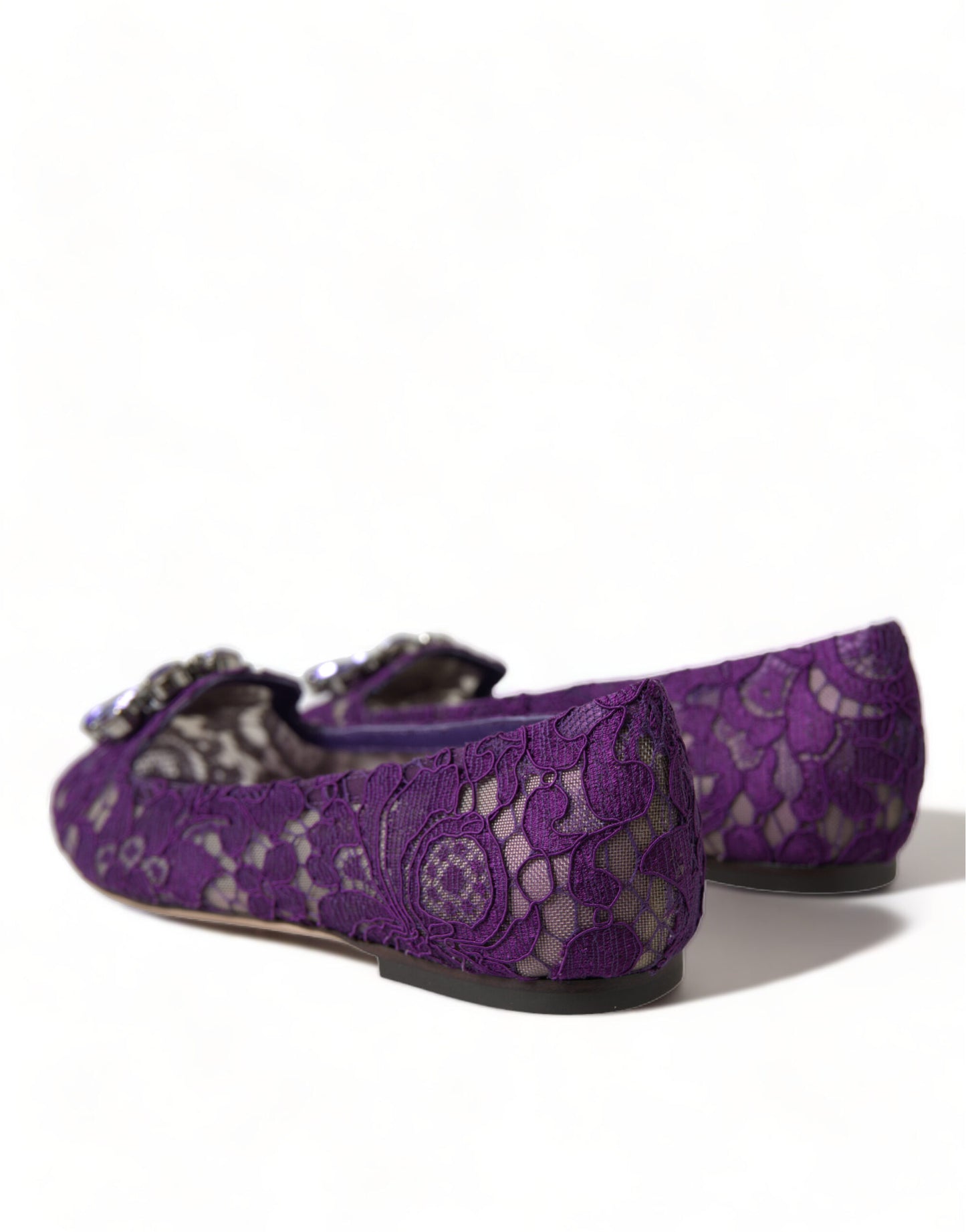 Scarpe basse Vally Taormina con cristalli di pizzo viola