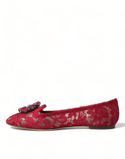 Elegant Floral Lace Vally Flats