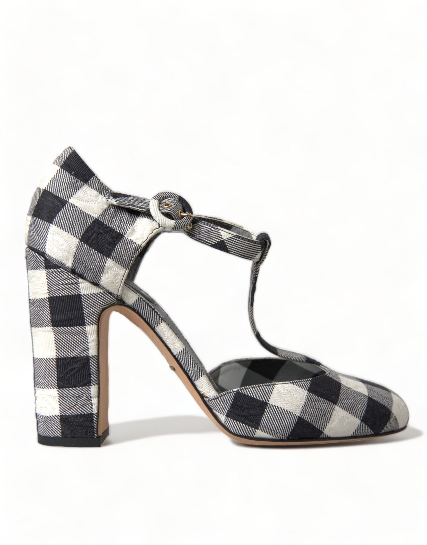 Schicke Gingham T-Riemchen-Pumps: Zeitlose Mary Jane Heels