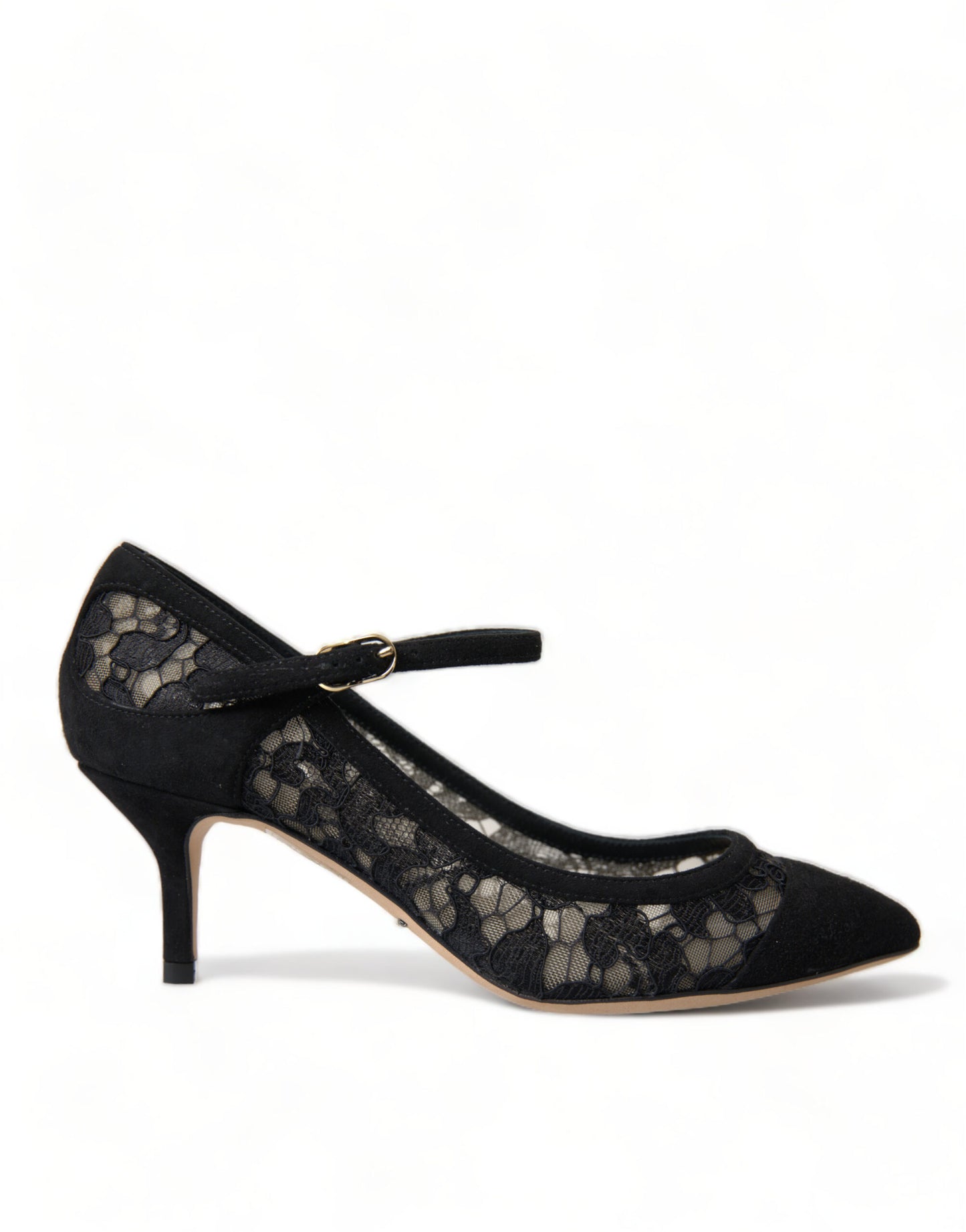 Elegant Black Taormina Lace Heels