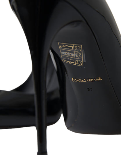 Elegante schwarze Lack-Stilettos