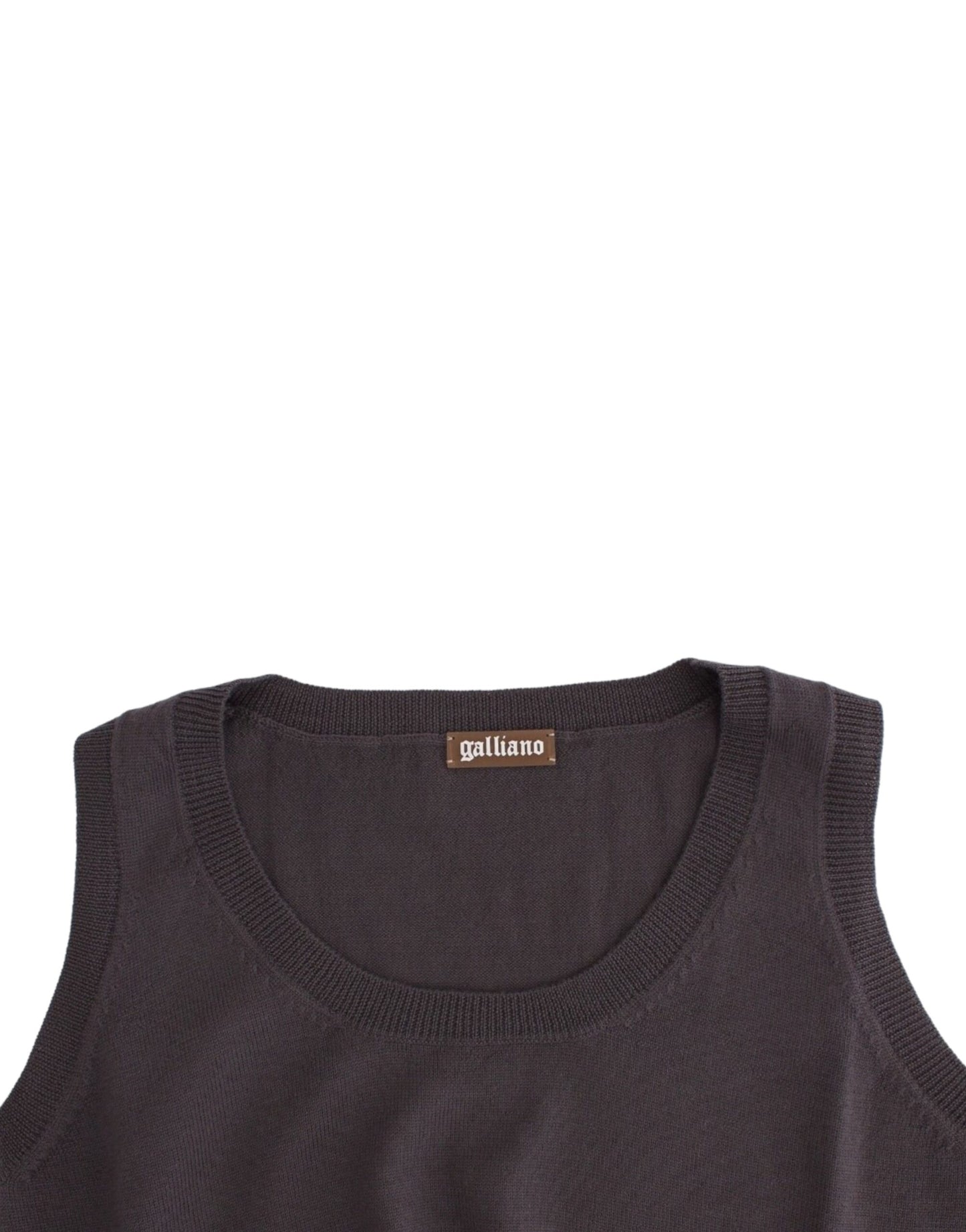 Braunes Strick-Tanktop