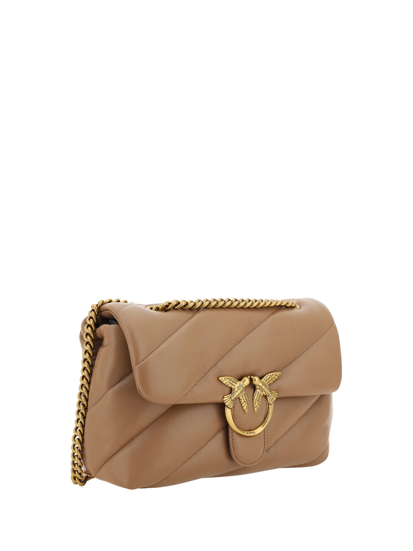 Borsa a tracolla Love Classic in pelle di vitello marrone