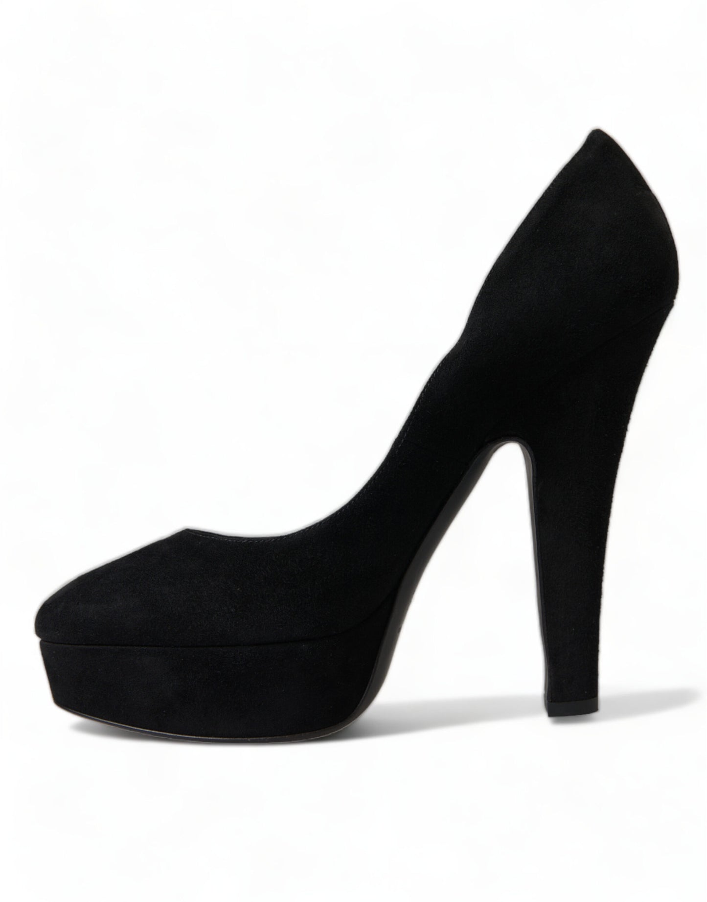 Schwarze Pumps mit Absatz aus Wildleder Raffinesse