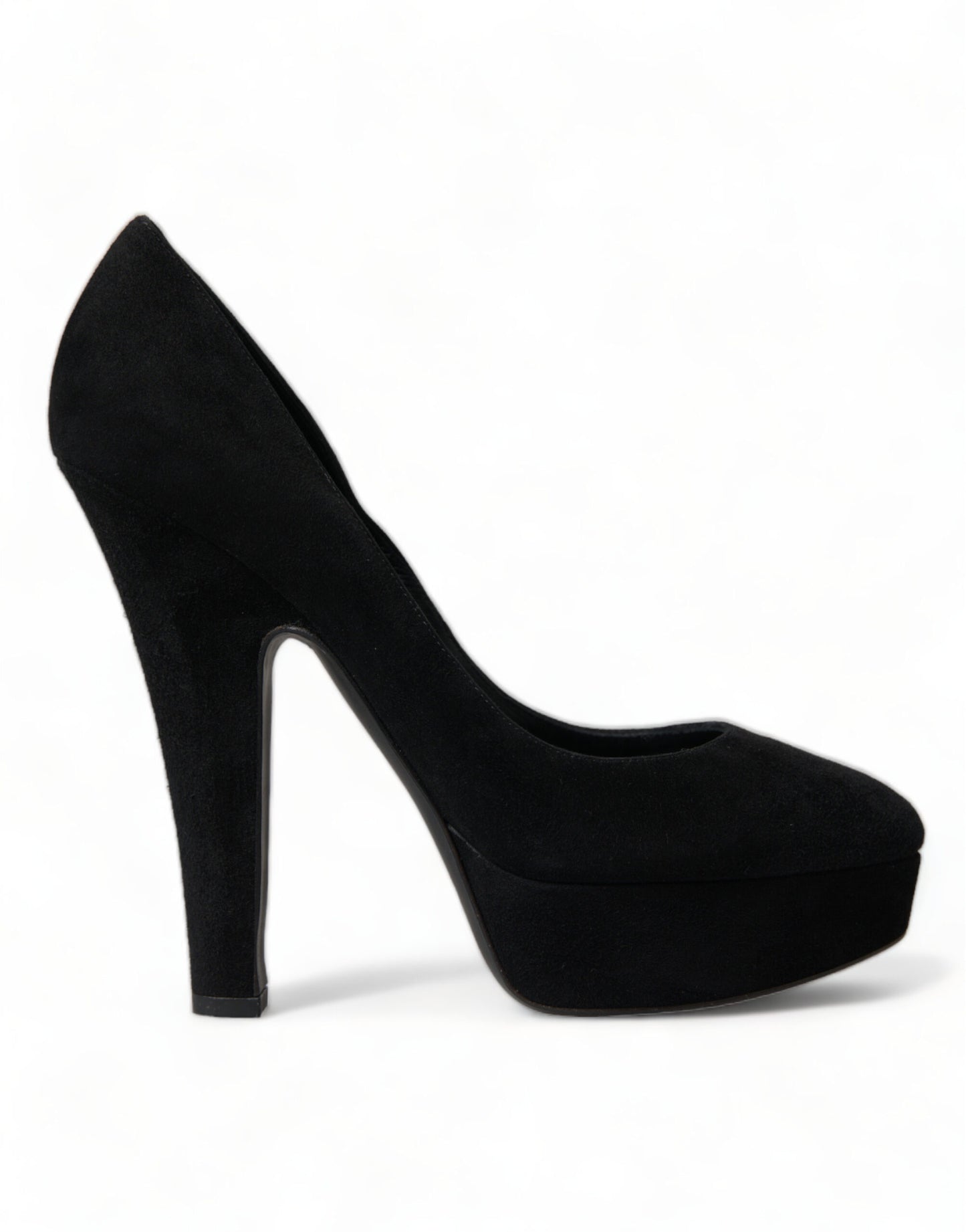 Schwarze Pumps mit Absatz aus Wildleder Raffinesse