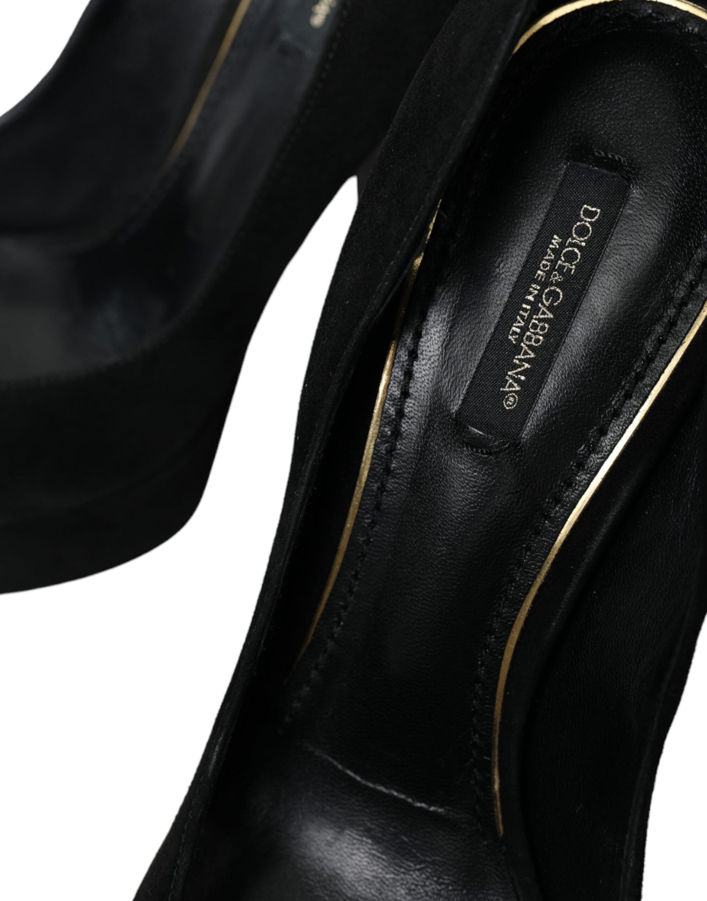 Schwarze Pumps mit Absatz aus Wildleder Raffinesse