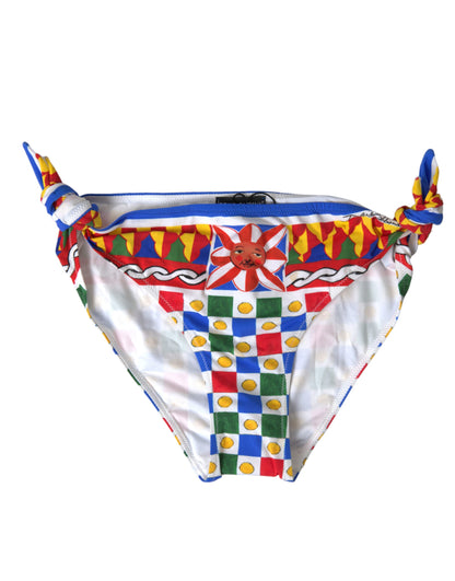 Bikini beachwear da bagno con fondo Carretto multicolor