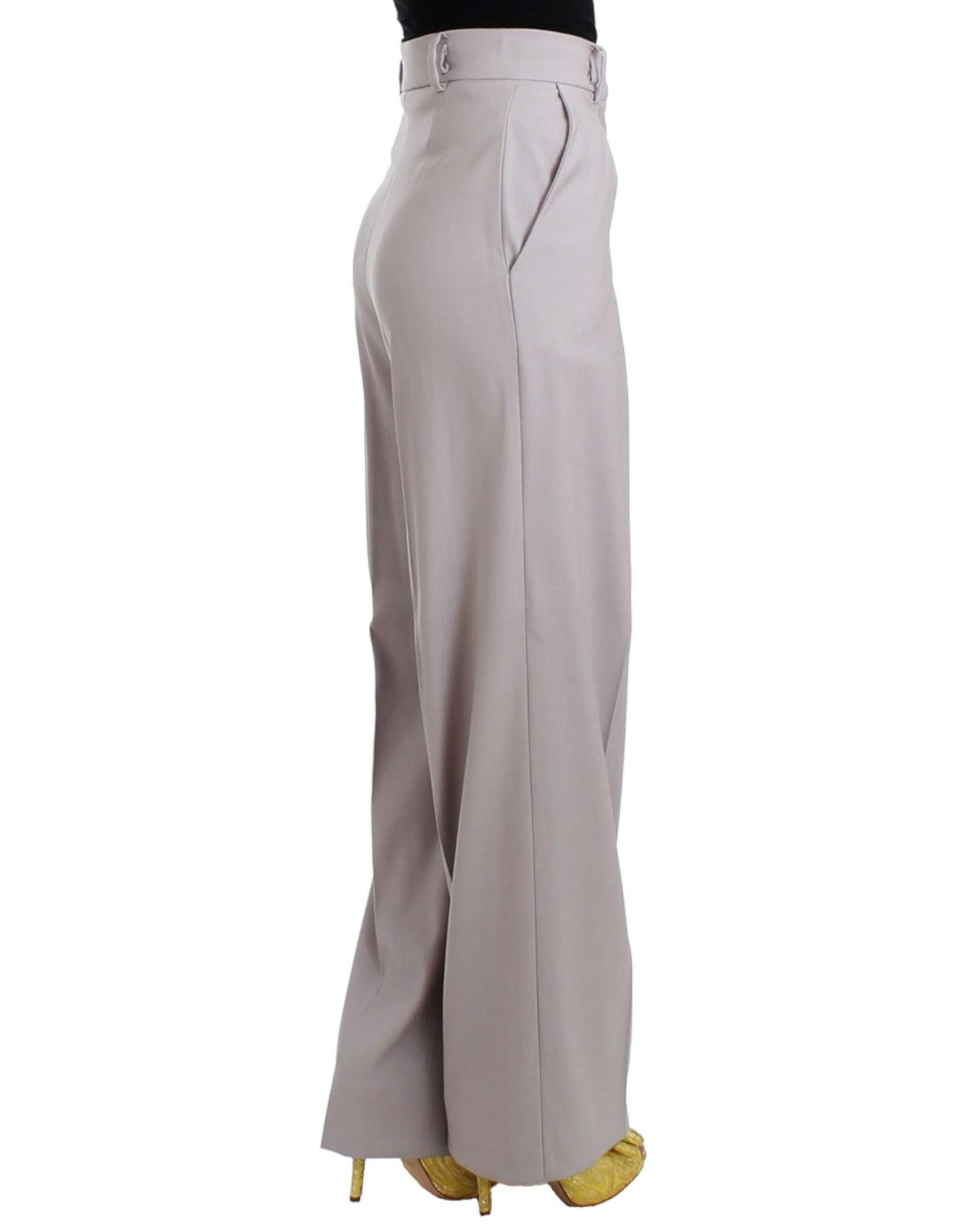 Cavalli Sophisticated High Waisted Gray Pants