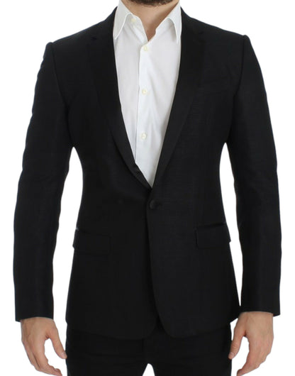 Blazer slim MARTINI en laine noir