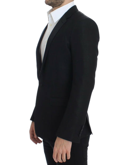 Blazer slim MARTINI en laine noir