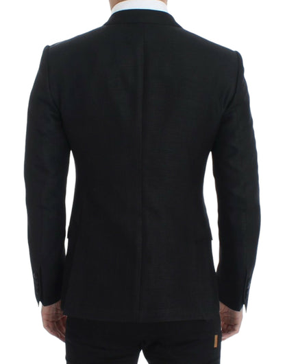 Blazer slim MARTINI en laine noir