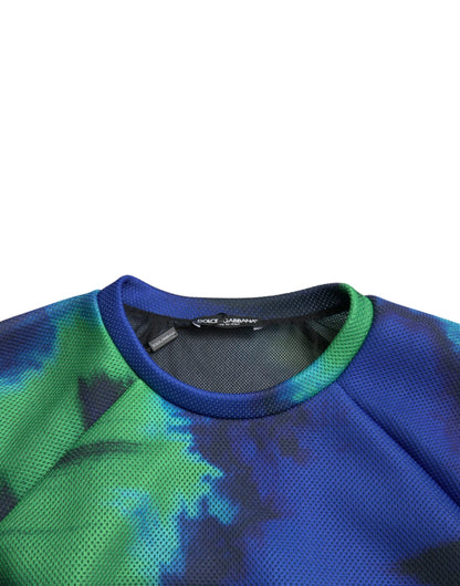 Maglione pullover girocollo con logo multicolor