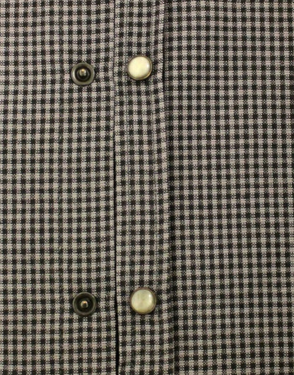 Camicia casual in lino grigio