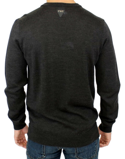 Maglione girocollo grigio