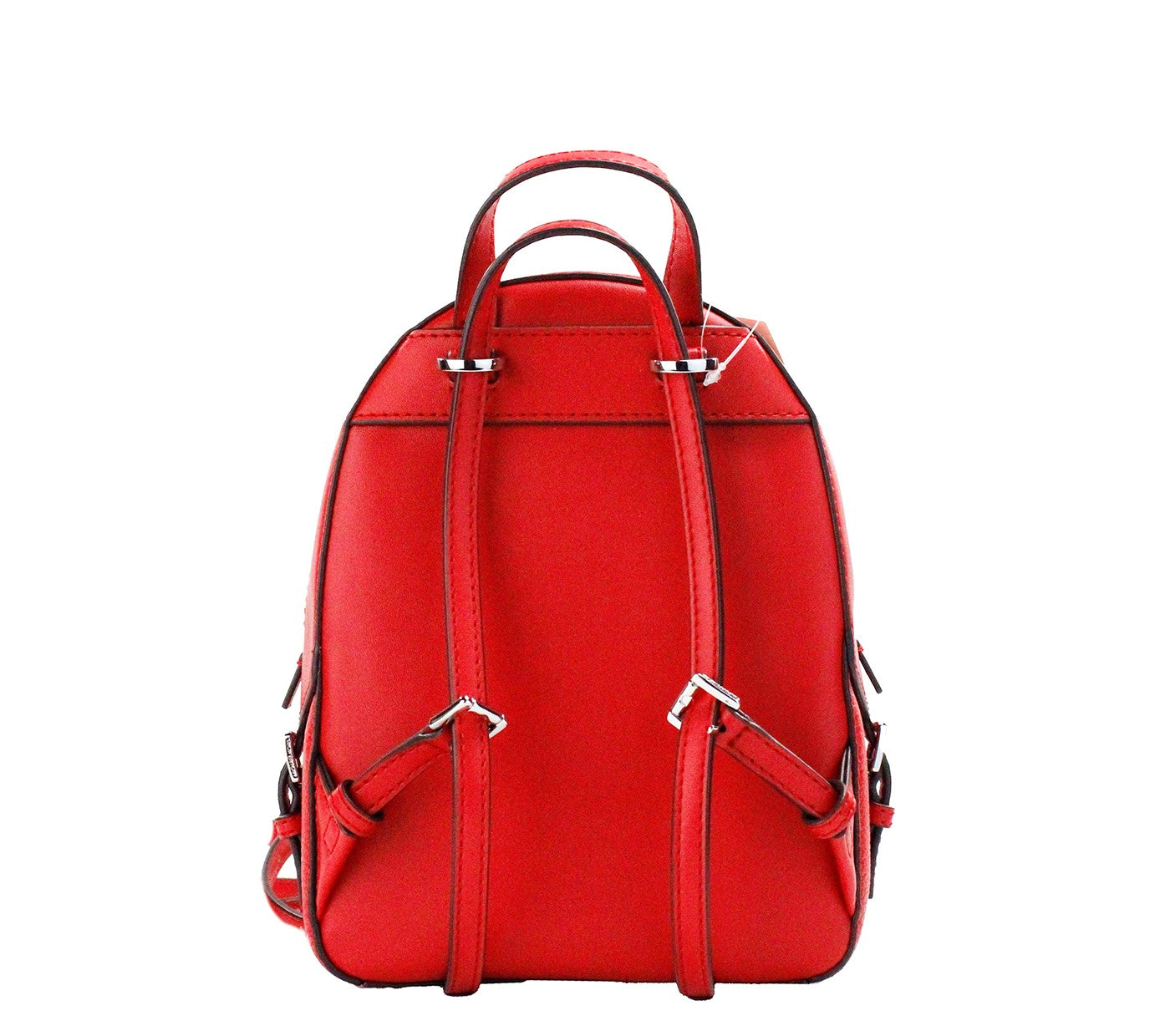 Borsa zaino con tasca con zip Jaycee Mini XS in pelle martellata rosso brillante