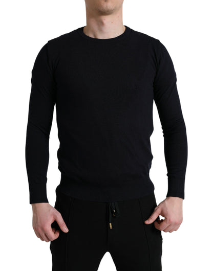 Eleganter blauer Pullover aus Baumwolle