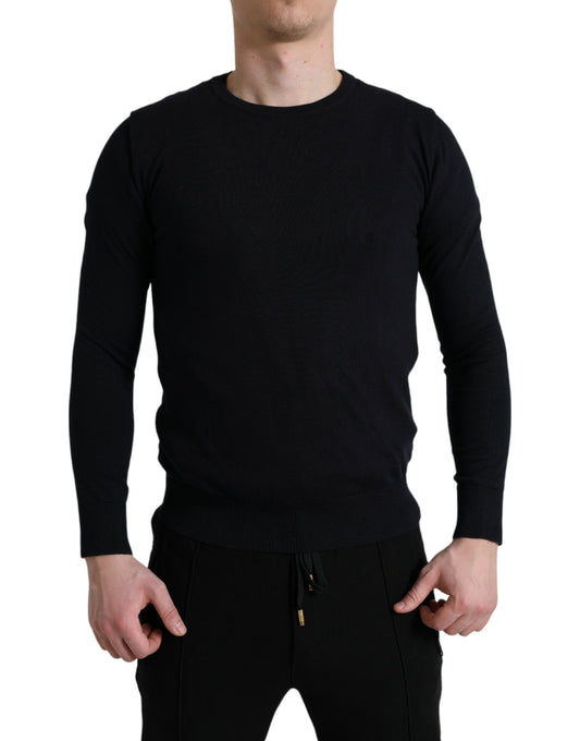 Eleganter blauer Pullover aus Baumwolle