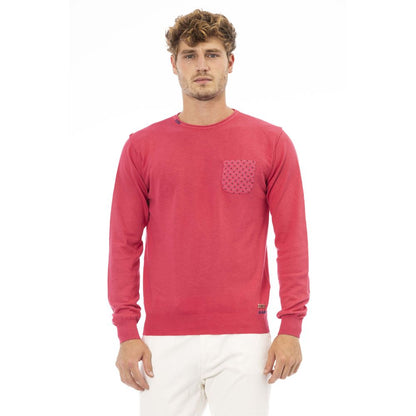 Maglione di cotone rosso