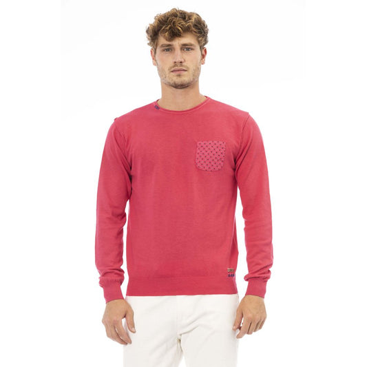 Maglione di cotone rosso