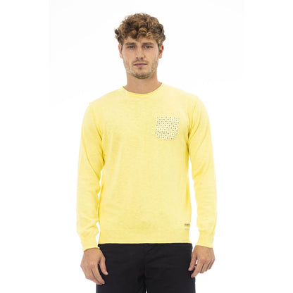 Baldinini Trend Yellow Cotton Men Sweater