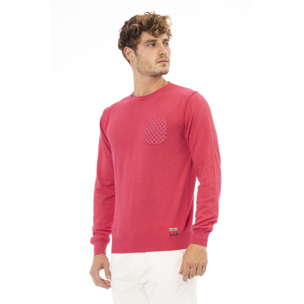 Maglione di cotone rosso