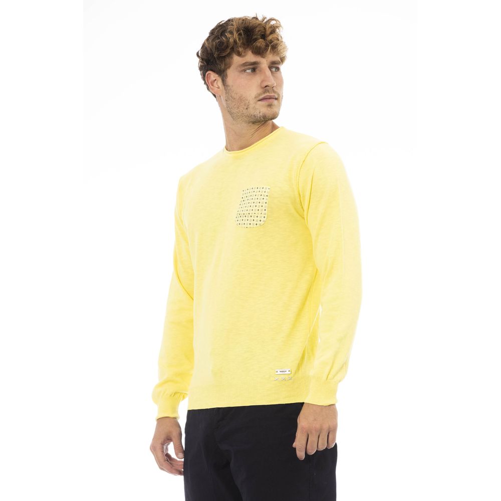 Maglione di cotone giallo