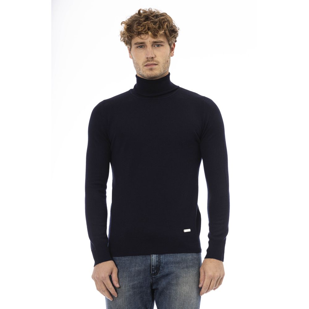 Maglione di lana blu