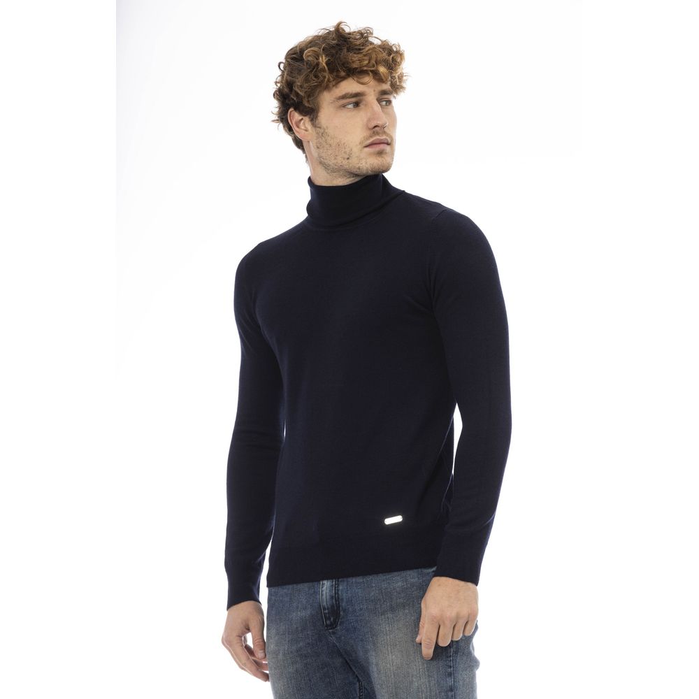 Maglione di lana blu