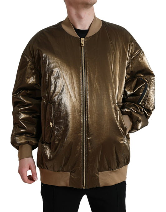 Elegante Bomberjacke in Bronze