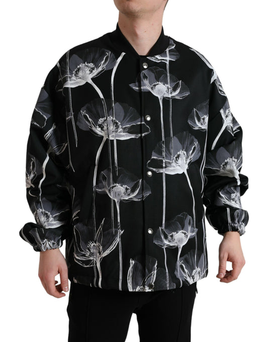 Elegante Bomberjacke mit Blumen-Print