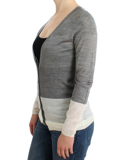 Costume National Chic Gray Lightweight Cardigan