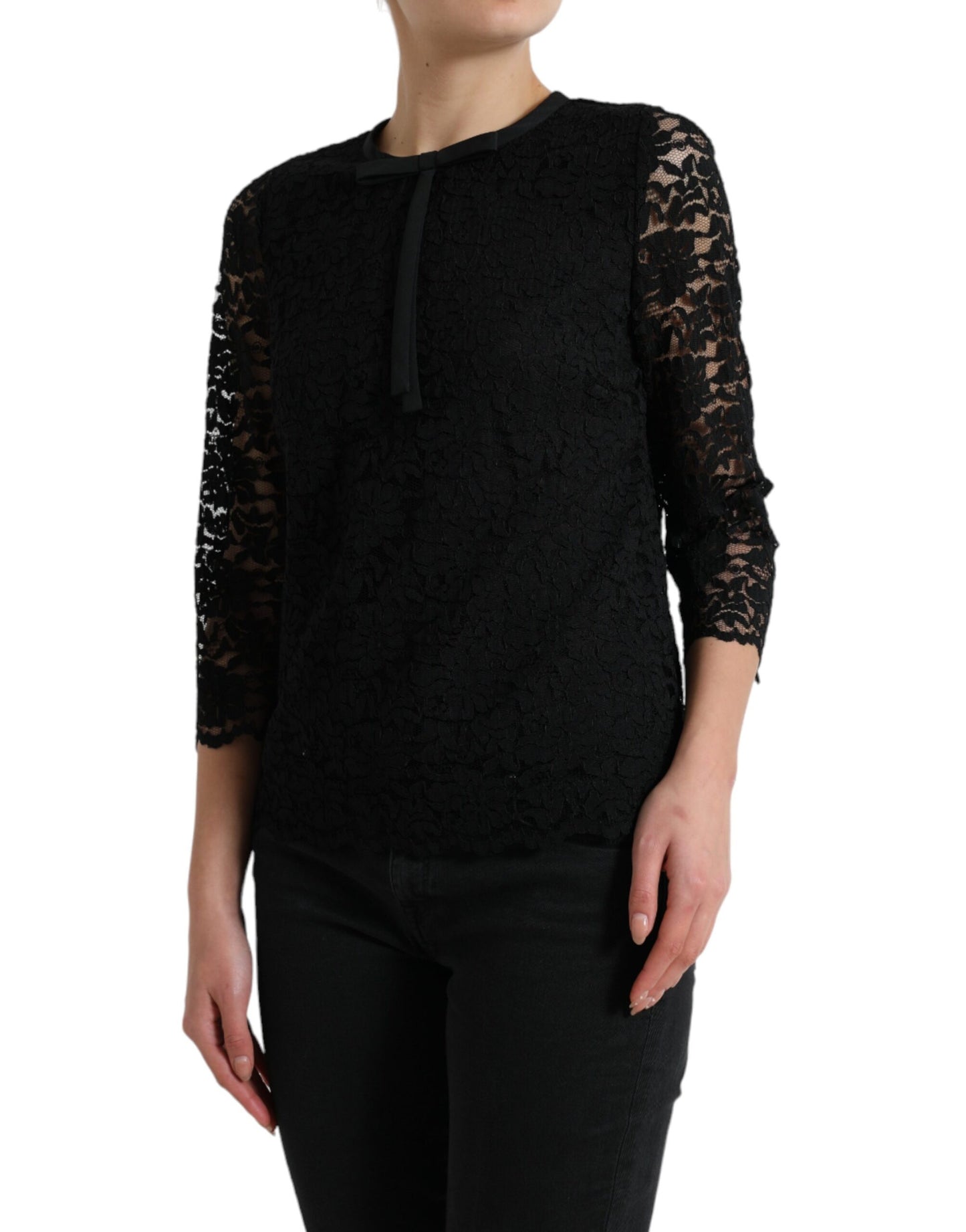 Elegant Floral Lace Long Sleeve Top